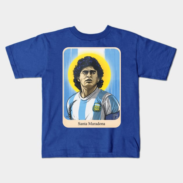 Santa Maradona Kids T-Shirt by CsrJara / Perronegro Clothing